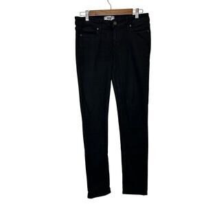 Paige Skyline Skinny Jeans Black Overdye Size 29 (8) Minimalist Street Style
